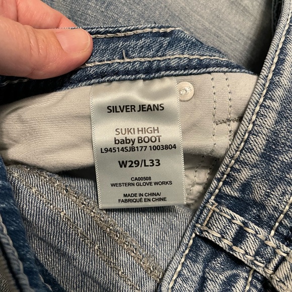 Silver Suki High baby Bootcut Jeans. Women’s size 29/33 - Picture 5 of 6
